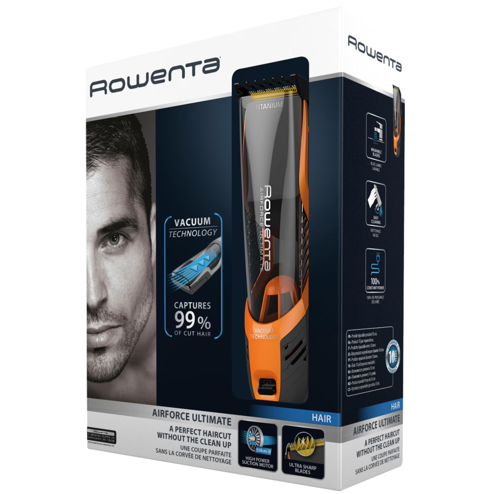 Aparat de tuns cu vacuum Rowenta TN9300F5, lama de taiere cu invelis de Titaniu, setare de precizie de pana la 1mm, 17 dimensiuni ajustabile [4]