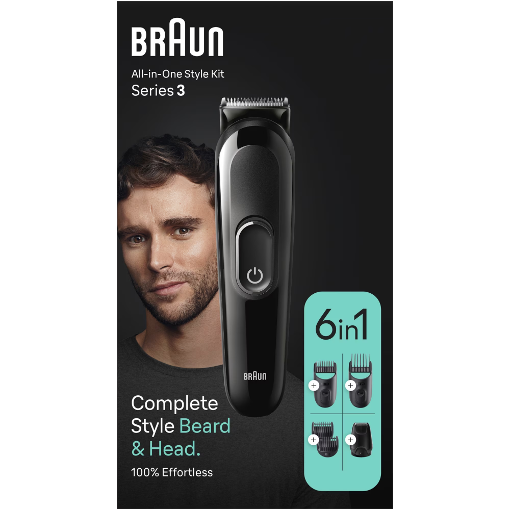 Aparat de tuns multifunctional Braun MGK3410, Wet&Dry, 6-in-1, 4 piepteni, 1 mini aparat de ras, autonomie 50 minute, Negru [4]