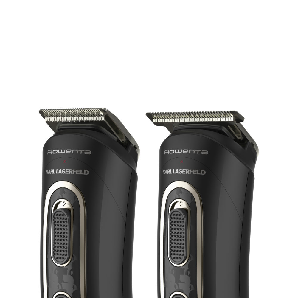 Aparat de tuns parul si barba Rowenta x Karl Lagerfeld Trim & Style 12 in 1 TN911LF0, autonomie 120 min, capat pentru barba cu 2 piepteni, capat pentru par cu 6 piepteni, accesoriu nas&urechi, 6500 rp [2]