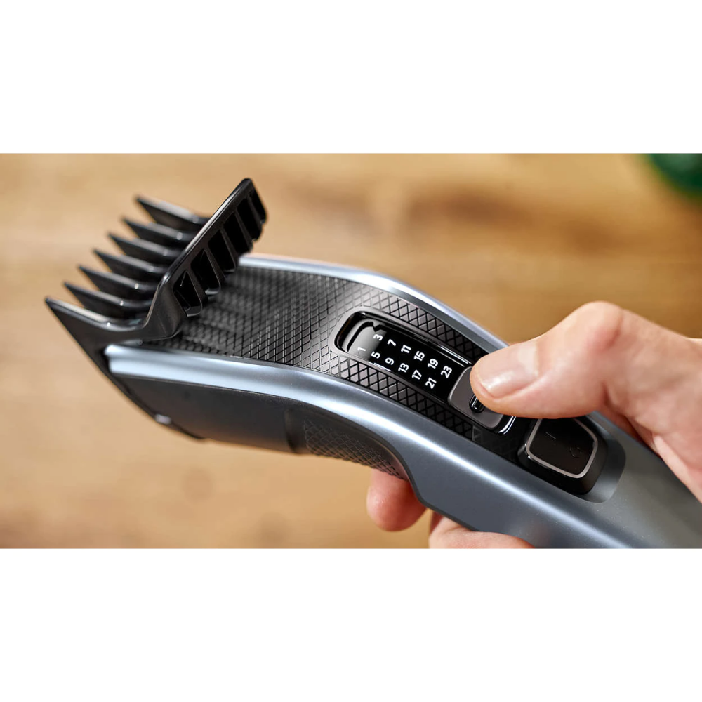 Aparat de tuns PHILIPS HC3530/15, pieptene ajustabil, 0.5-23mm, 13 trepte, 75 min, Negru/Gri [4]