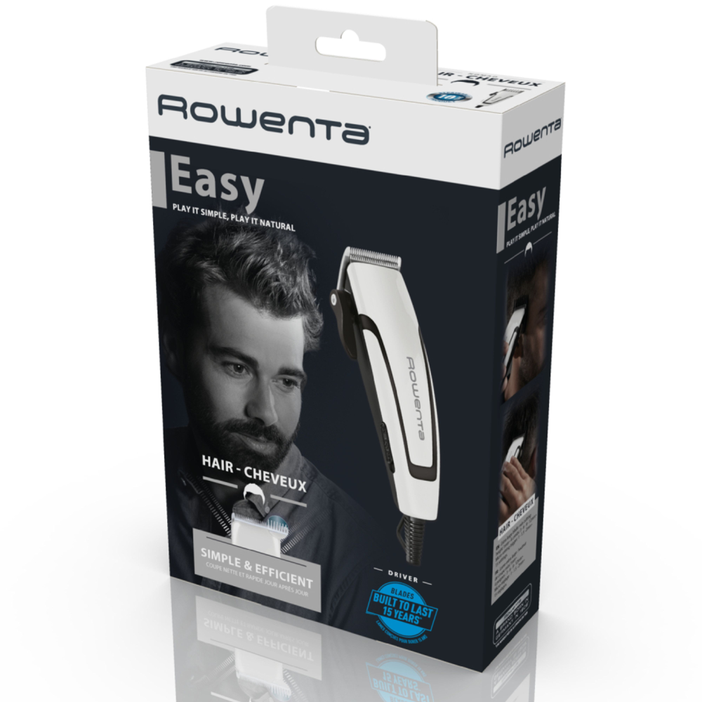 Aparat de tuns Rowenta Driver TN1601F1, 4 piepteni 3-6-9-12 mm, 3 micro-setari de precizie, negru & alb [3]