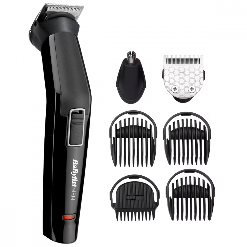 Aparat de tuns si ras BaByliss MT725E 6in1 Multi Trimmer, 6 accesorii, 2 capete, Negru [1]
