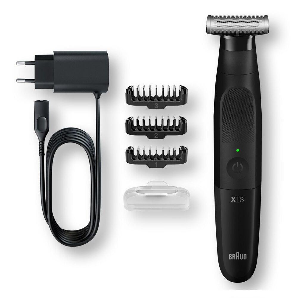 Aparat hibrid de barbierit si tuns barba Braun Series X XT3100 Wet&Dry, 3 piepteni, Negru [2]
