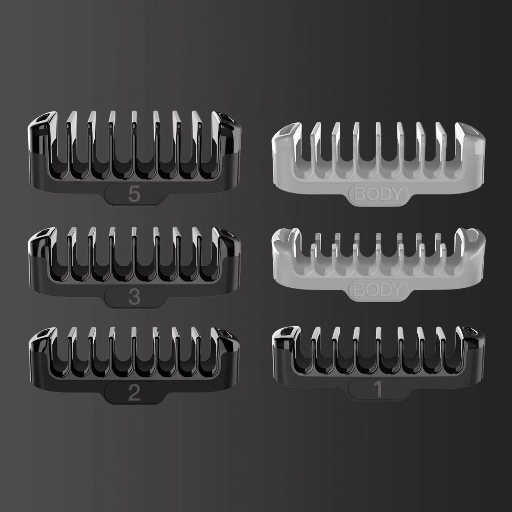 Aparat hibrid de barbierit si tuns barba Braun Series X XT5200 Wet&Dry, 5 piepteni, negru/argintiu [4]