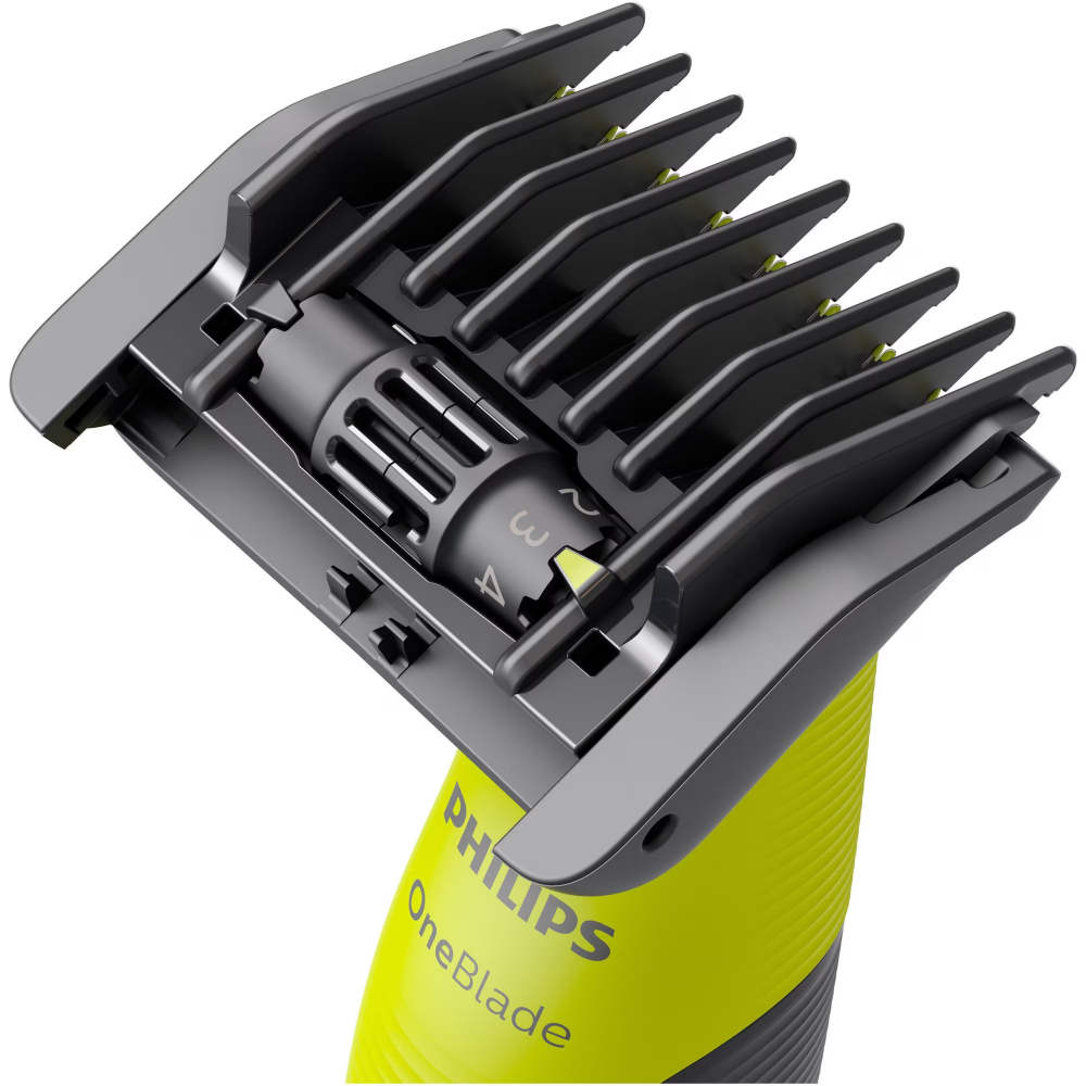 Aparat hibrid de barbierit, tuns barba si parul corporal PHILIPS OneBlade 360 QP4631/65, pieptene reglabil 5 in 1, reincarcabil, conectivitate Bluetooth, umed si uscat, 60 min, toc de transport, lama [3]
