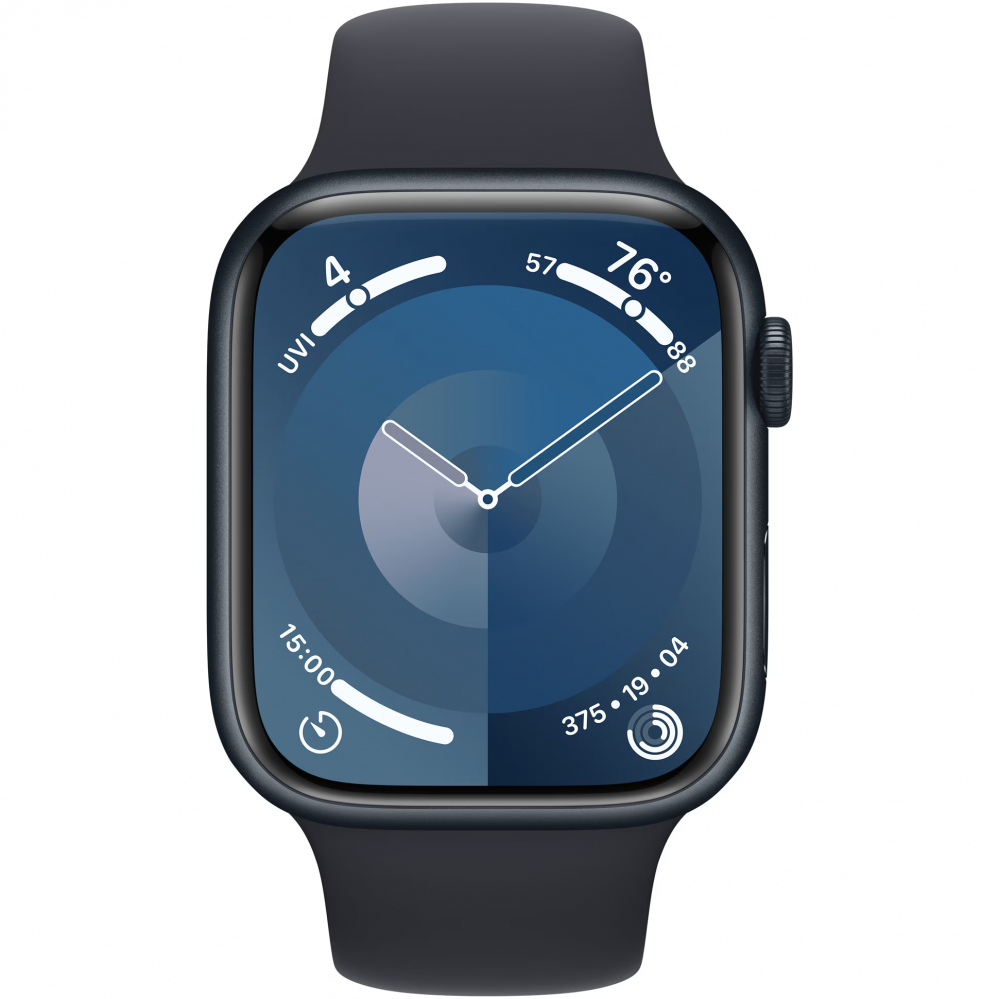 Apple Watch 9, GPS, Carcasa Midnight Aluminium 45mm, Midnight Sport Band - S/M (RESIGILAT) [2]