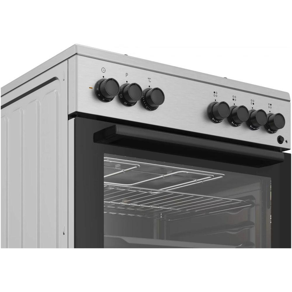Aragaz Beko FBSE62120XD, Mixt, 4 arzatoare, Aprindere electrica, Gatire asistata cu ventilatie, Grill, 60 cm, Inox [5]