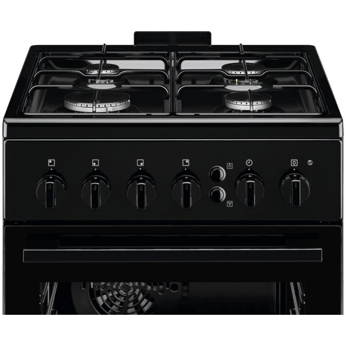 Aragaz Electrolux LKG504022K, Gaz, 4 arzatoare, Aprindere integrata plita si cuptor, Siguranta plita si cuptor, Autocuratare catalitica, Grill electric, 50 cm, Negru [2]