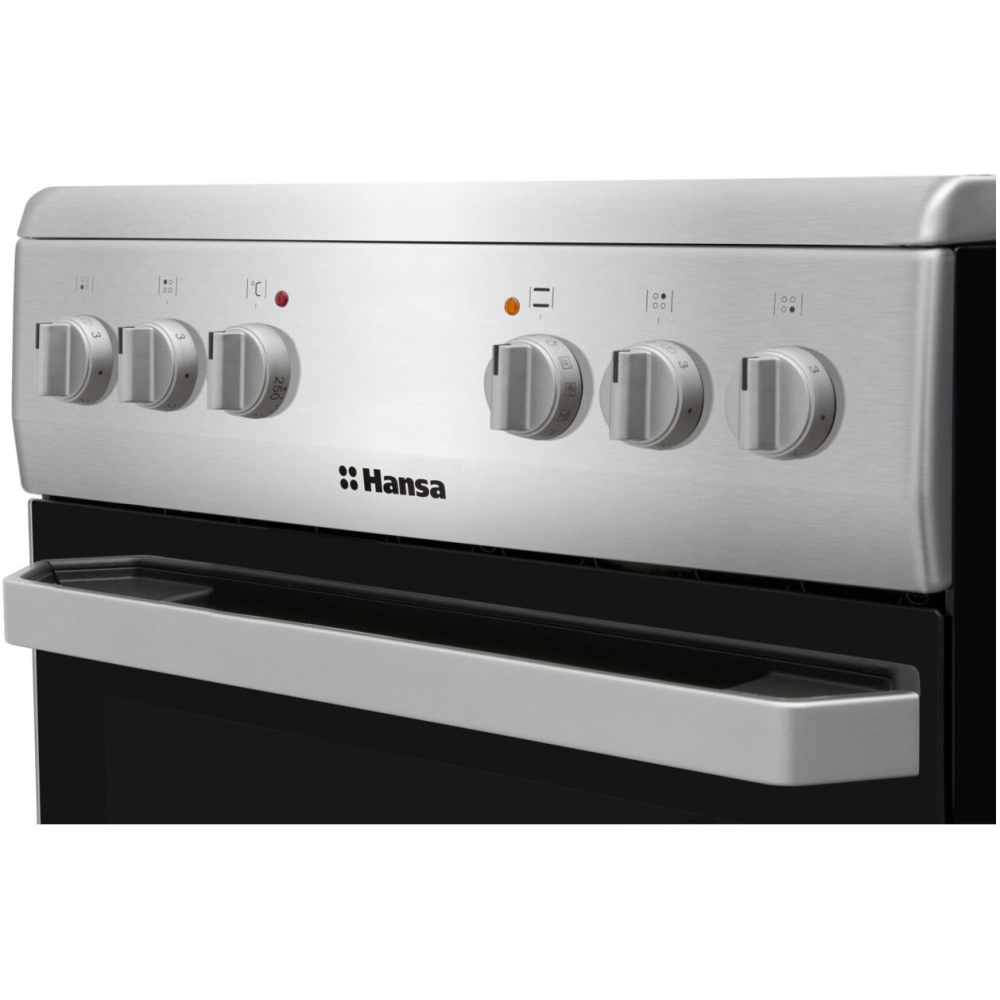 Aragaz Hansa FCCS56069, Vitroceramic, Electric, 4 zone de gatit, 62l, Heat Control, EasyClean, Supergrill, SteamCleaning, Clasa A, Inox [3]