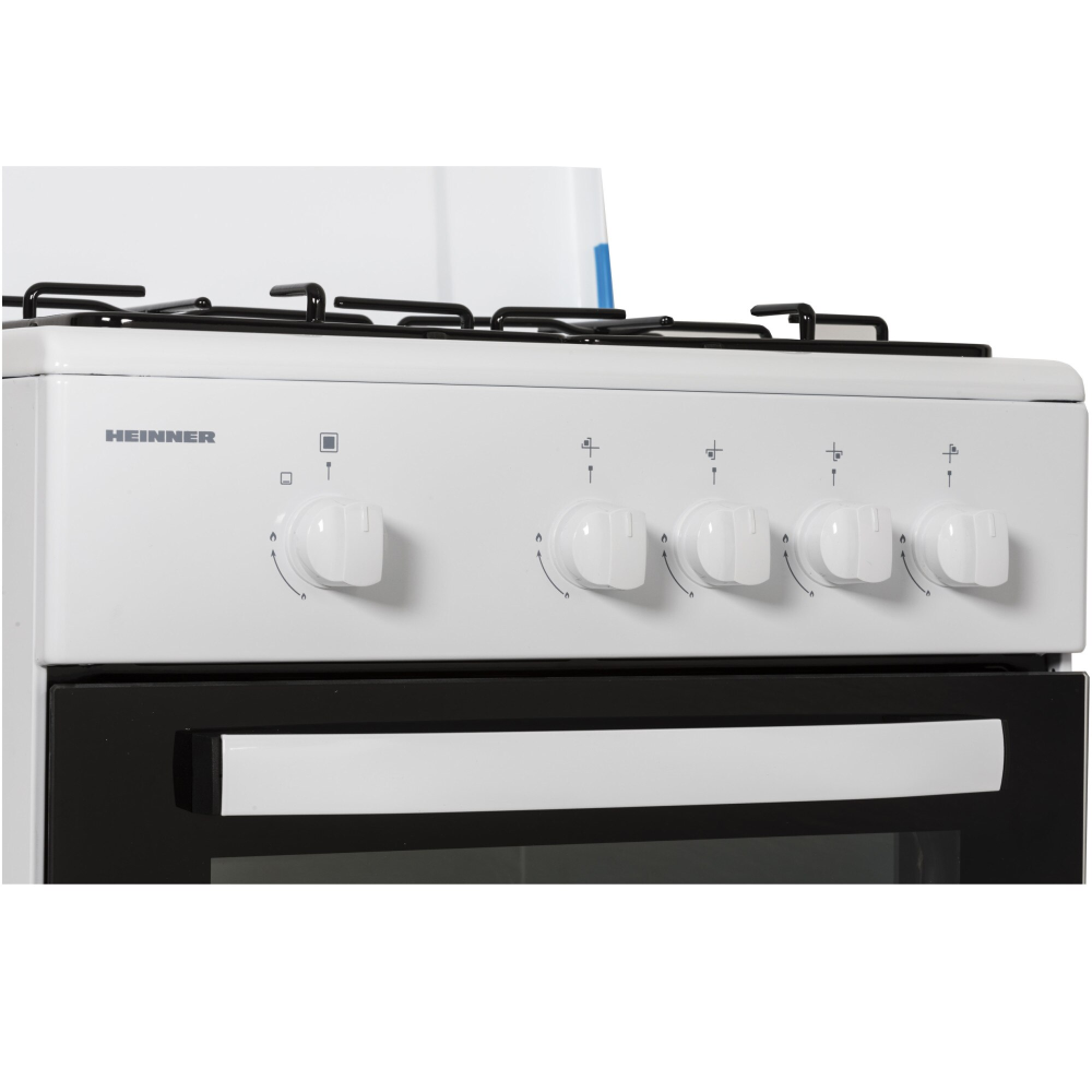 Aragaz Heinner HFSC-SME50WH, Gaz, 4 arzatoare, Dispozitiv siguranta plita si cuptor, 50 cm, Alb [4]