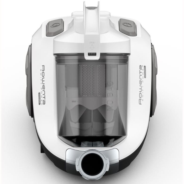 Aspirator fara sac Rowenta Swift Power Cyclonic RO2957EA, 750W, tehnologie ciclonica, 7.6m, motor Effitech, Animal Care, Alb/Negru [2]