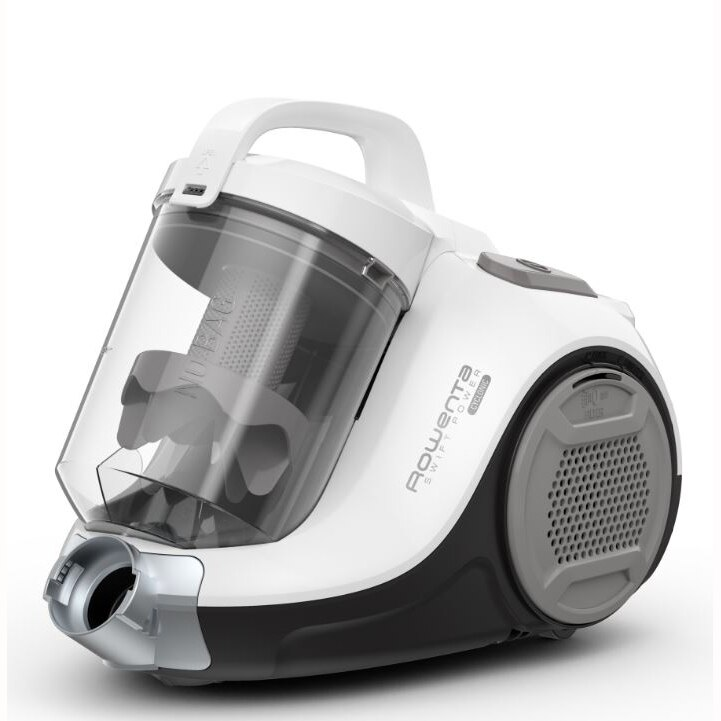 Aspirator fara sac Rowenta Swift Power Cyclonic RO2957EA, 750W, tehnologie ciclonica, 7.6m, motor Effitech, Animal Care, Alb/Negru [3]