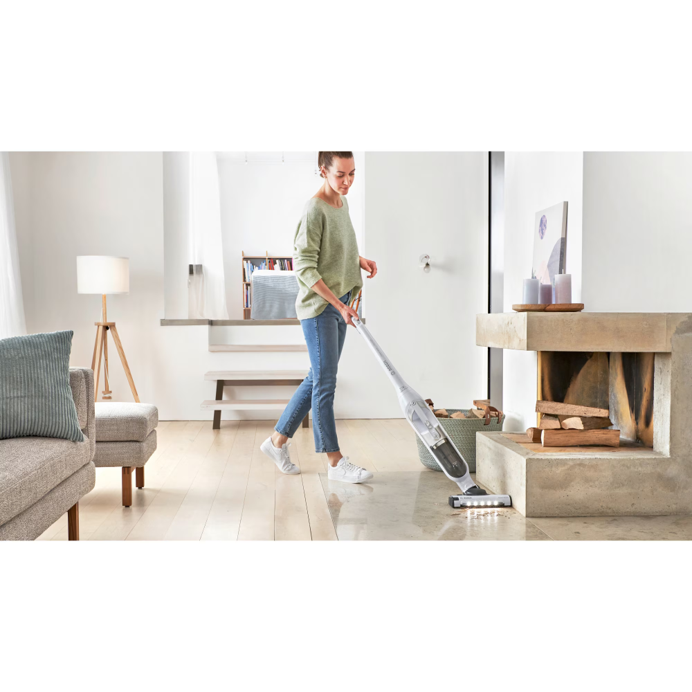 Aspirator vertical 2 in 1 cu acumulator Bosch BCH3P2301, Flexxo Gen2 23Vmax, 0.4 l, 2 trepte de putere, 10.62 Kwh/an, Perie AllFloor Power cu LED-uri, Autonomie 50 minute, Alb [2]