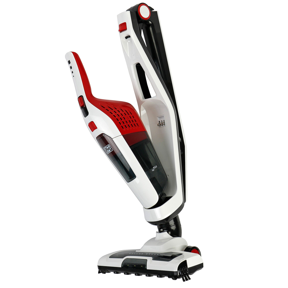 Aspirator vertical 2 in 1 Star-Light ASBC-2040WR, 80W, 18.5 V, 0.4 l, Autonomie 30 minute, Alb/Rosu [2]