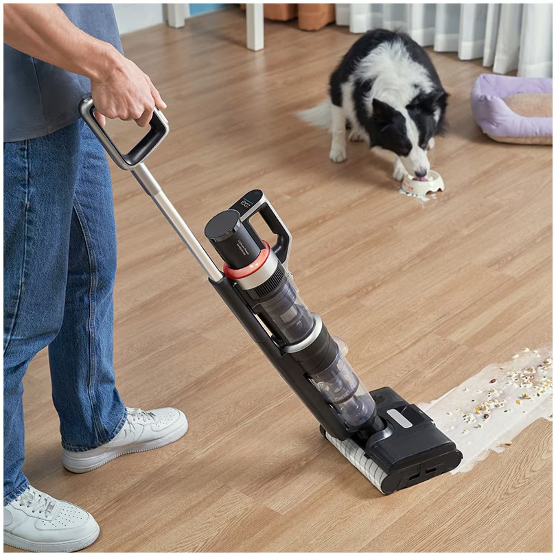 Aspirator vertical fara fir cu spalare Jimmy HW11 Pro Max Cordless 4 in 1 Vacuum&Washer, putere 500W, autonomie 80 min, putere de aspirare de 125W, filtrare 99.9%, ecran LED, autocuratare, negru [4]