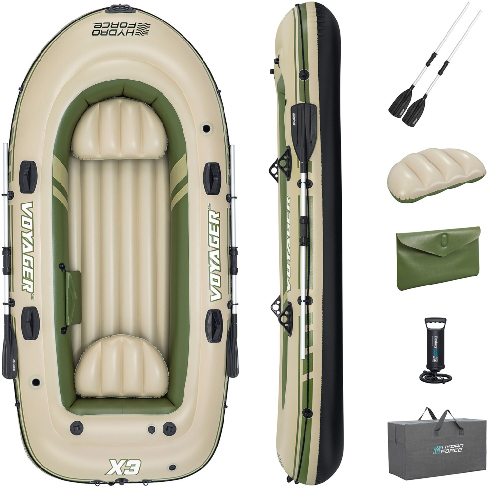Barca gonflabila Bestway Hydro-Force Voyager X3, 3 persoane, greutate suportata 360kg, 294 x 137 x 39 cm [3]