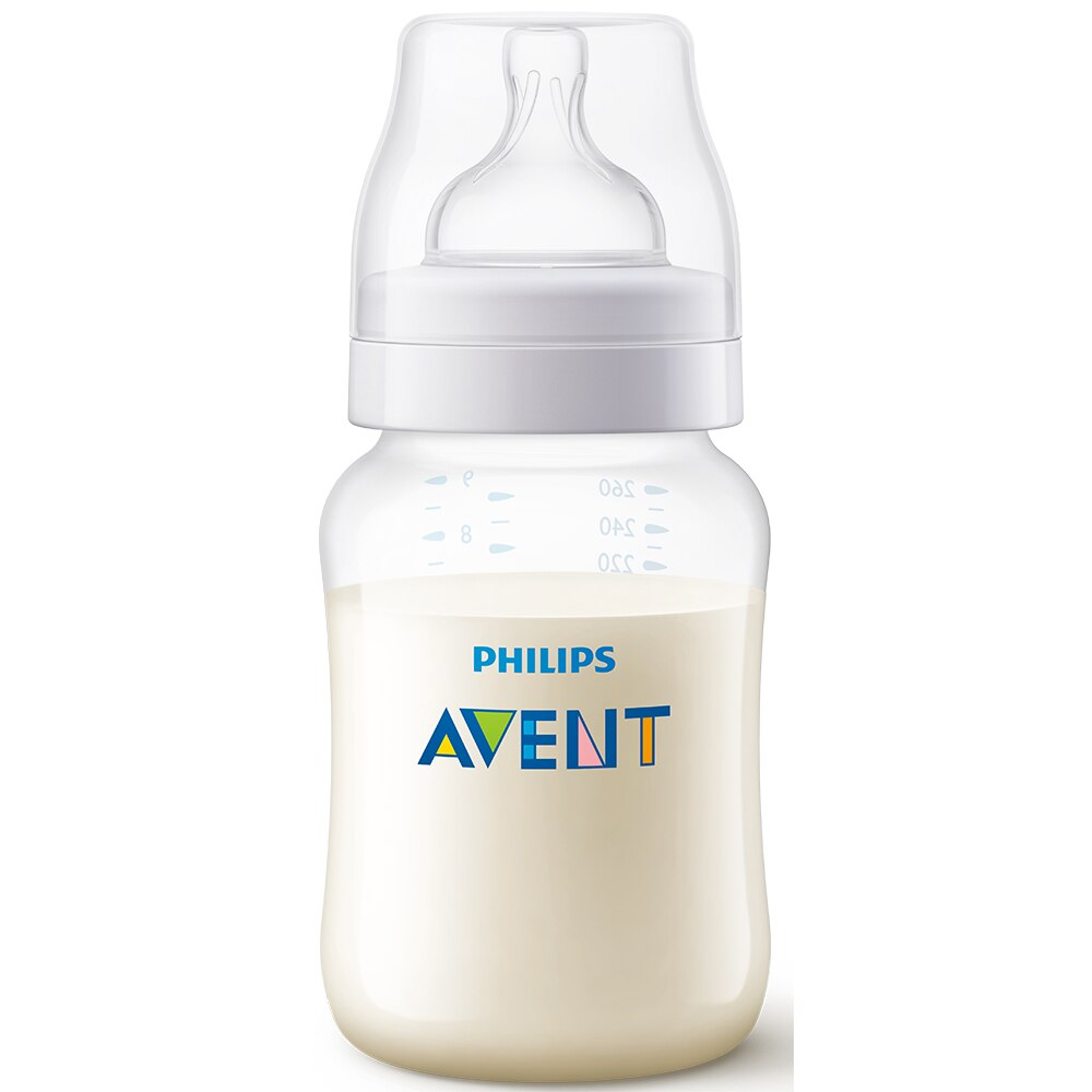 Biberon anti-colici Philips Avent SCY103/01, 260ml, Tetina cu debit 2, +1 luni, fara BPA, usor de curatat [4]