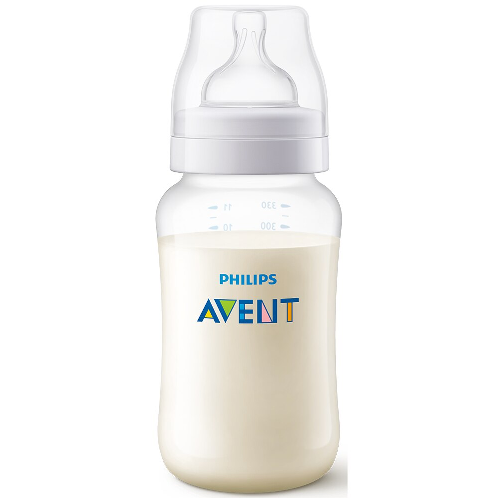 Biberon anti-colici Philips Avent SCY106/01, 330ml, Tetina cu debit 3, +3 luni, fara BPA, usor de curatat [2]