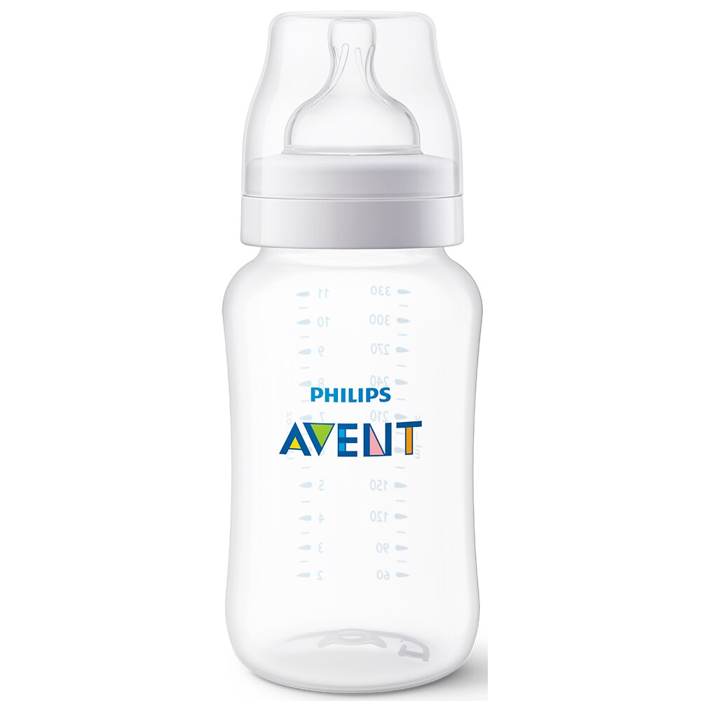 Biberon anti-colici Philips Avent SCY106/01, 330ml, Tetina cu debit 3, +3 luni, fara BPA, usor de curatat [3]