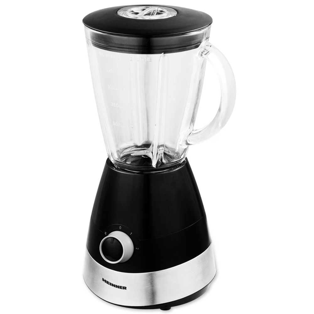 Blender Heinner HBL-550S, 550 W, 2 viteze + functie Pulse, Bol 1.5 l, Negru/Argintiu [2]