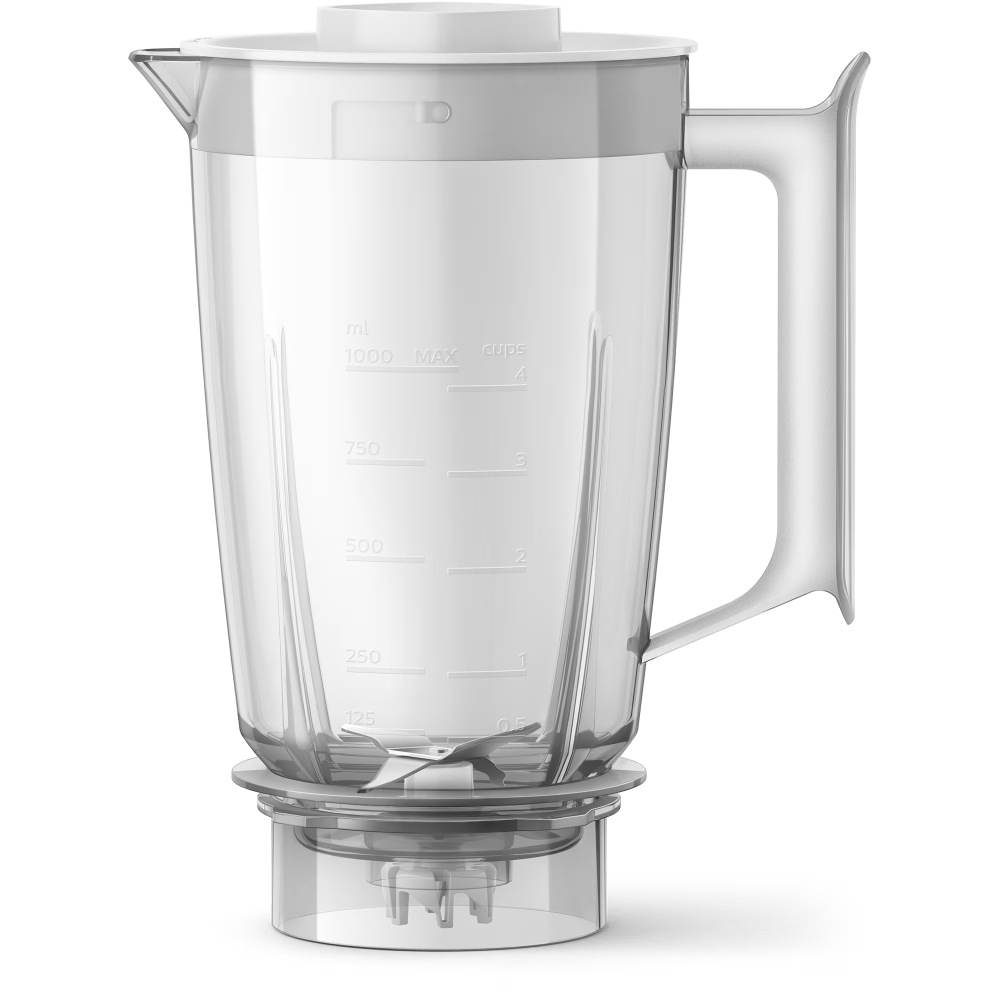 Blender Philips Seria 3000 HR2041/00, 450 W, 1l, 1 viteza + buton Pulse, sistem ProBlend, 1 viteza + buton Pulse, recipient plastic, picioare antivibratie, alb [3]