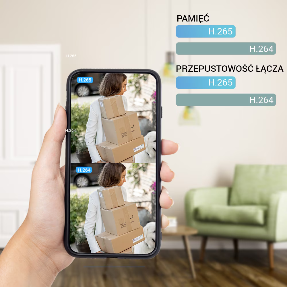 Camera de supraveghere Ezviz HP4 cu sonerie, 2MP, 1080p, IR 3m, baterie 4600mAh, ecran color 4.3", unghi 155°, audio bidirectional, vizualizare live, MicroSD 512GB, stocare Ezviz CloudPlay, Compresie [2]