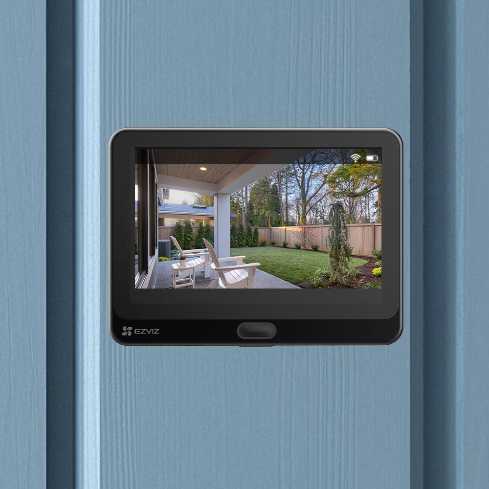 Camera de supraveghere Ezviz HP4 cu sonerie, 2MP, 1080p, IR 3m, baterie 4600mAh, ecran color 4.3", unghi 155°, audio bidirectional, vizualizare live, MicroSD 512GB, stocare Ezviz CloudPlay, Compresie [3]