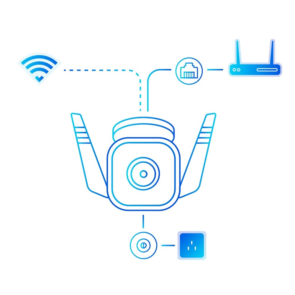 Camera de supraveghere pentru exterior smart, TP-Link Tapo C310 , 3MP, conexiune Wi-Fi sau prin cablu, Night Vision, Detecteaza miscari si trimite notificari, Alarma sonora si luminoasa, Functie Two-W [2]