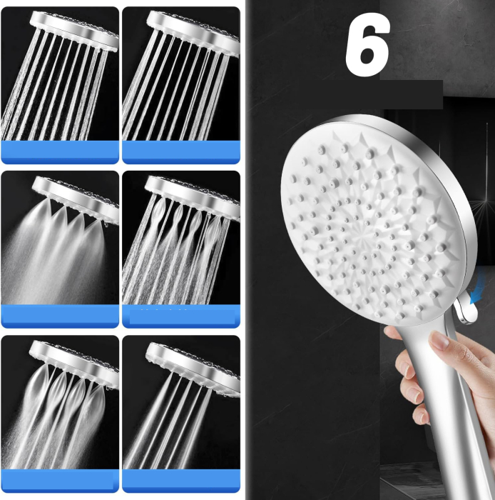 Cap de duș VEHHE, cap de duș cu 6 tipuri de jeturi [4]