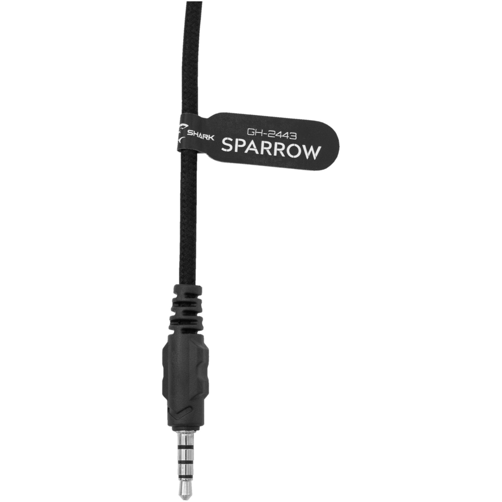 Casti Gaming cu fir White Shark SPARROW Over-Ear, Stereo, 40mm Driver, Microfon detasabil, Control Volum pe fir, Cablu braided 2m, Compatibil PC, PS4/5, Xbox si MAC, Interfata 3.5mm Jack, Negru [5]