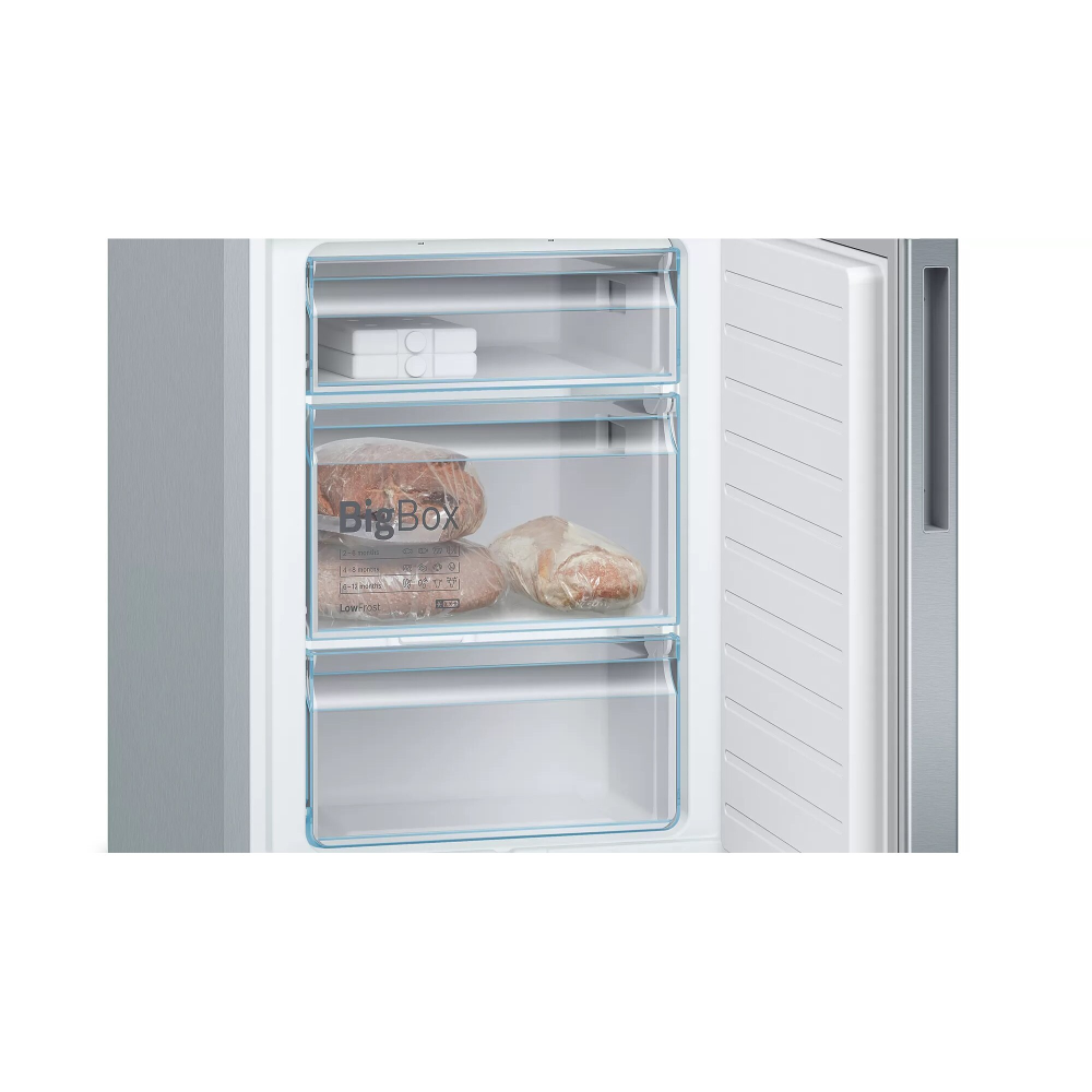 Combina frigorifica Bosch KGE39ALCA, 343 l, Low Frost, Raft sticle, Control electronic, VitaFresh, Clasa C, H 201 cm, Argintiu [4]