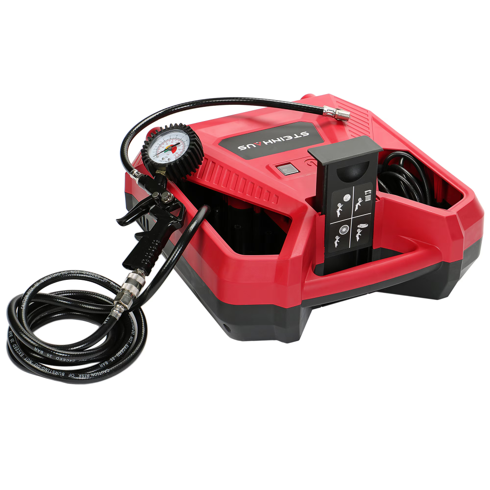 Compresor aer fara ulei Steinhaus Start, cu piston 1100W, 8bar, 180l/min, 9 accesorii (RESIGILAT) [2]
