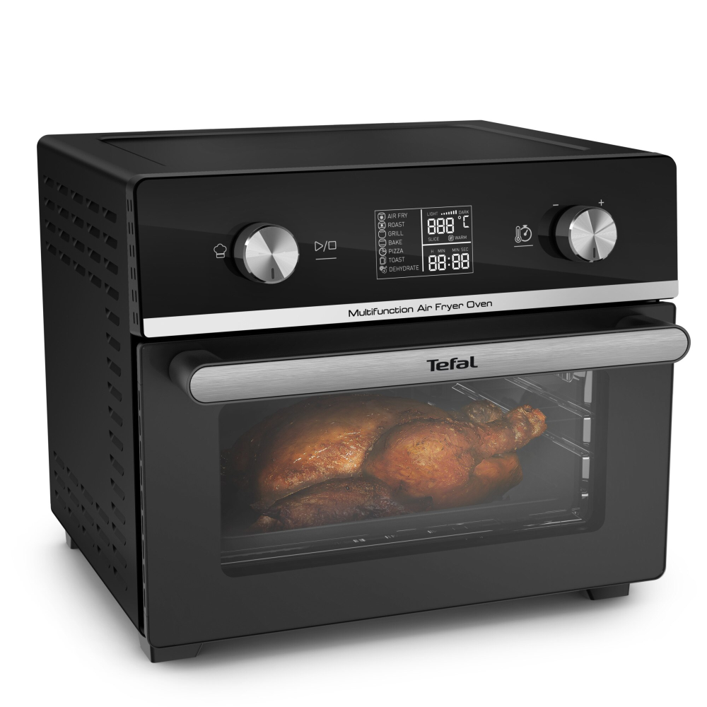 Cuptor cu aer cald Tefal Easy Fry air fryer FW605810, 7 programe automate, 3 programe manuale, capacitate 20 L, cos pentru gatit cu aer cald, griaj metalic, tava pentru copt, tehnologie Extra Crisp, e [2]