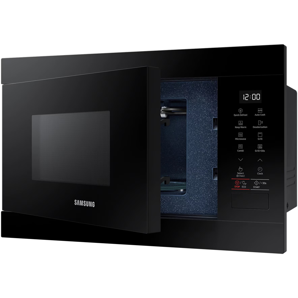 Cuptor cu microunde incorporabil Samsung MG22M8254AK/E2, 22 l, 850 W, Dezghetare rapida, Pastrare la cald, Grill, Mod Eco, Interior ceramic, Negru [4]