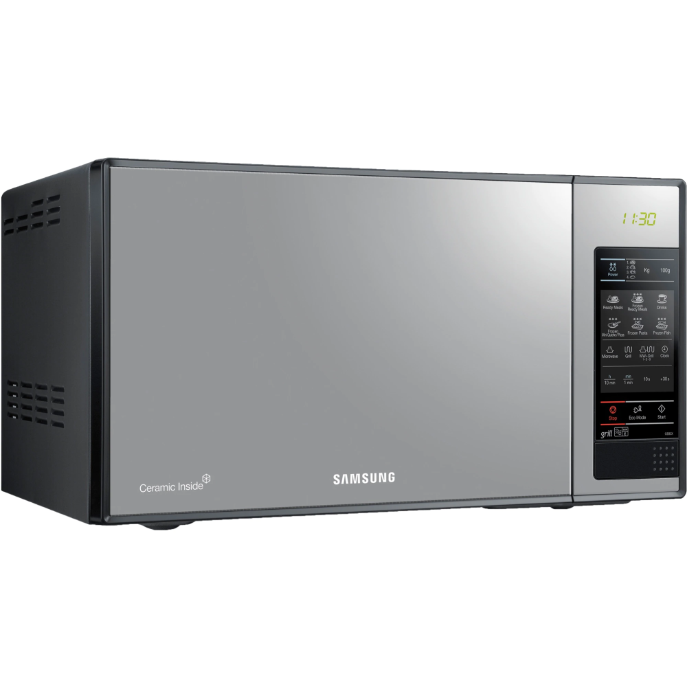 Cuptor cu microunde Samsung GE83X, 23 l, 800 W, Grill, Afisaj digital, Child Lock, Sticla neagra [2]