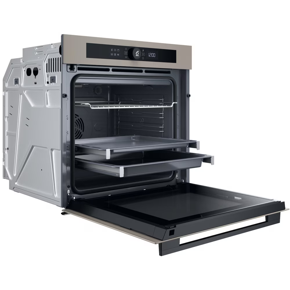 Cuptor incorporabil Whirlpool WOI4S8CM1SEA, Electric, 73 l, Autocuratare catalitica, Tehnologie al 6-lea simt, Casa A+, Bej [2]