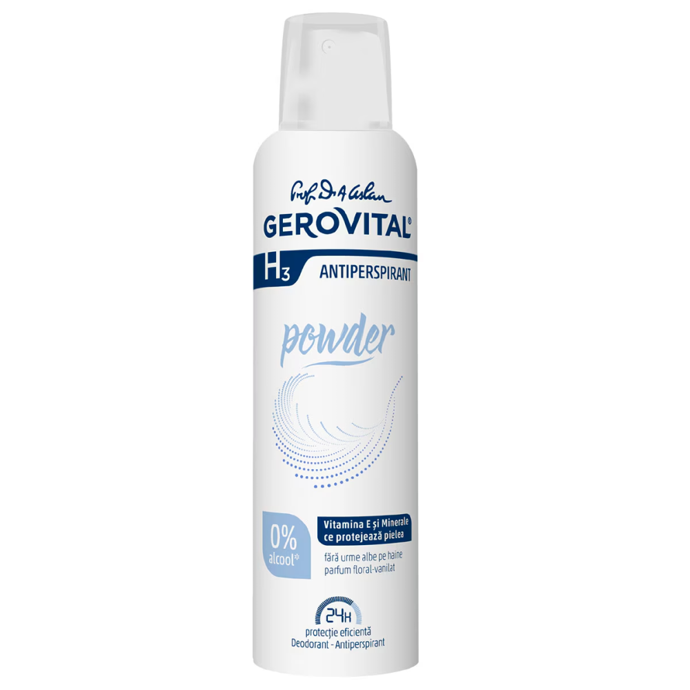 Deodorant Antiperspirant Powder, Gerovital, 150 ml [1]