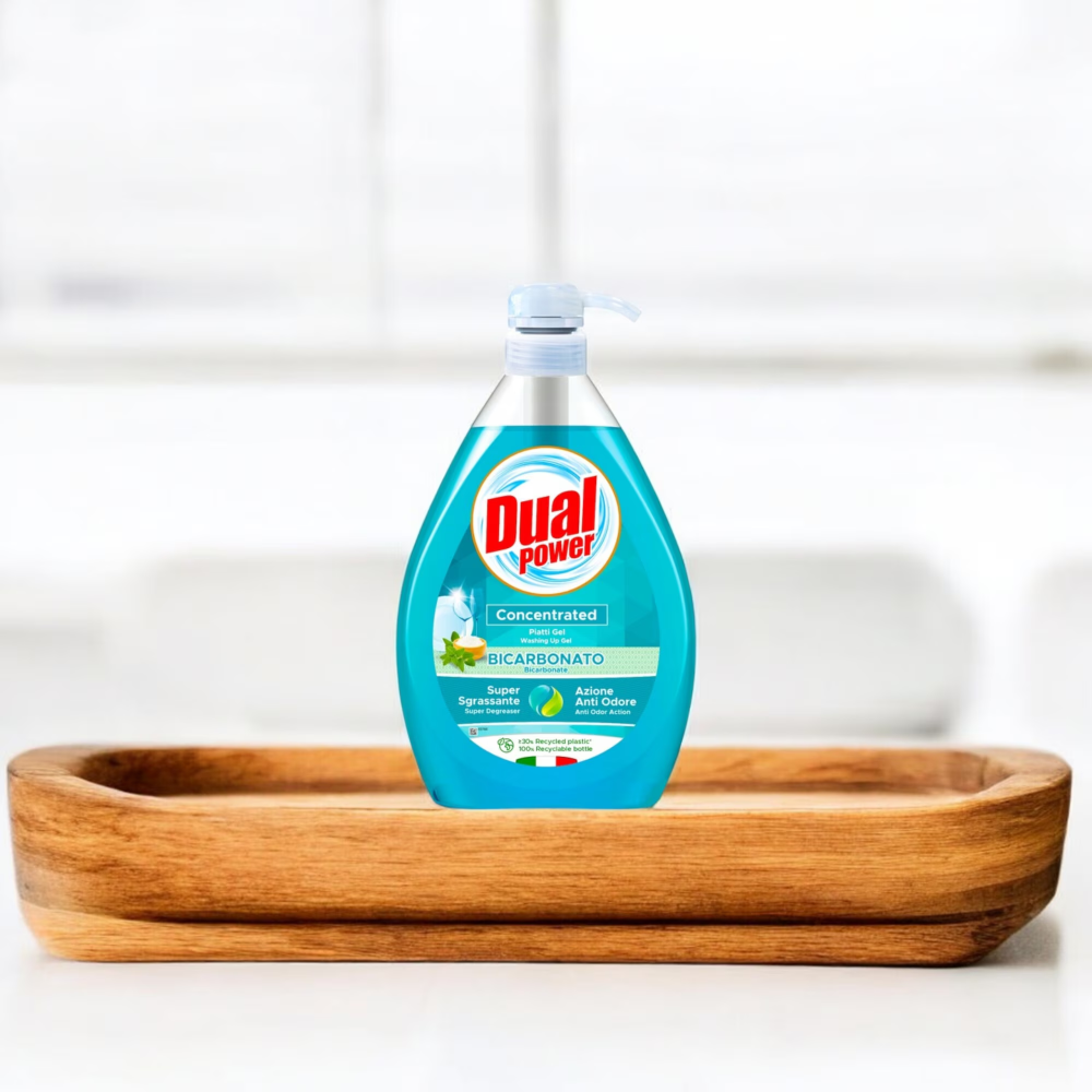 Detergent vase Dual Power, 1000 ml, cu extract de salvie, formula gel [2]