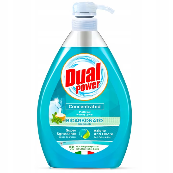 Detergent vase Dual Power, 1000 ml, cu extract de salvie, formula gel [1]