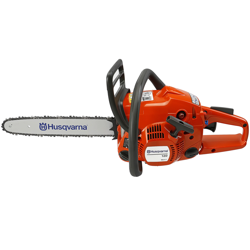 Drujba (motofierastrau) cu lant pe benzina Husqvarna 120 Mark II, 1.8 CP, 1400 W, 38.2 CC, 9000 RPM, 35 cm lungime lama [3]