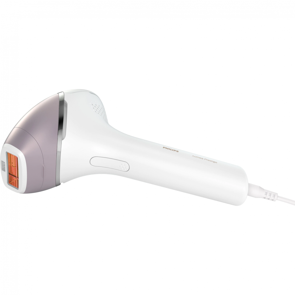 Epilator IPL Philips Lumea Seria 8000 BRI947/00, Senzor Smartskin, tehnologie SenseIQ, utilizare cu fir, 450.000 impusuri, accesoriu fata, corp, axila si inghinal, Alb/Roz [3]