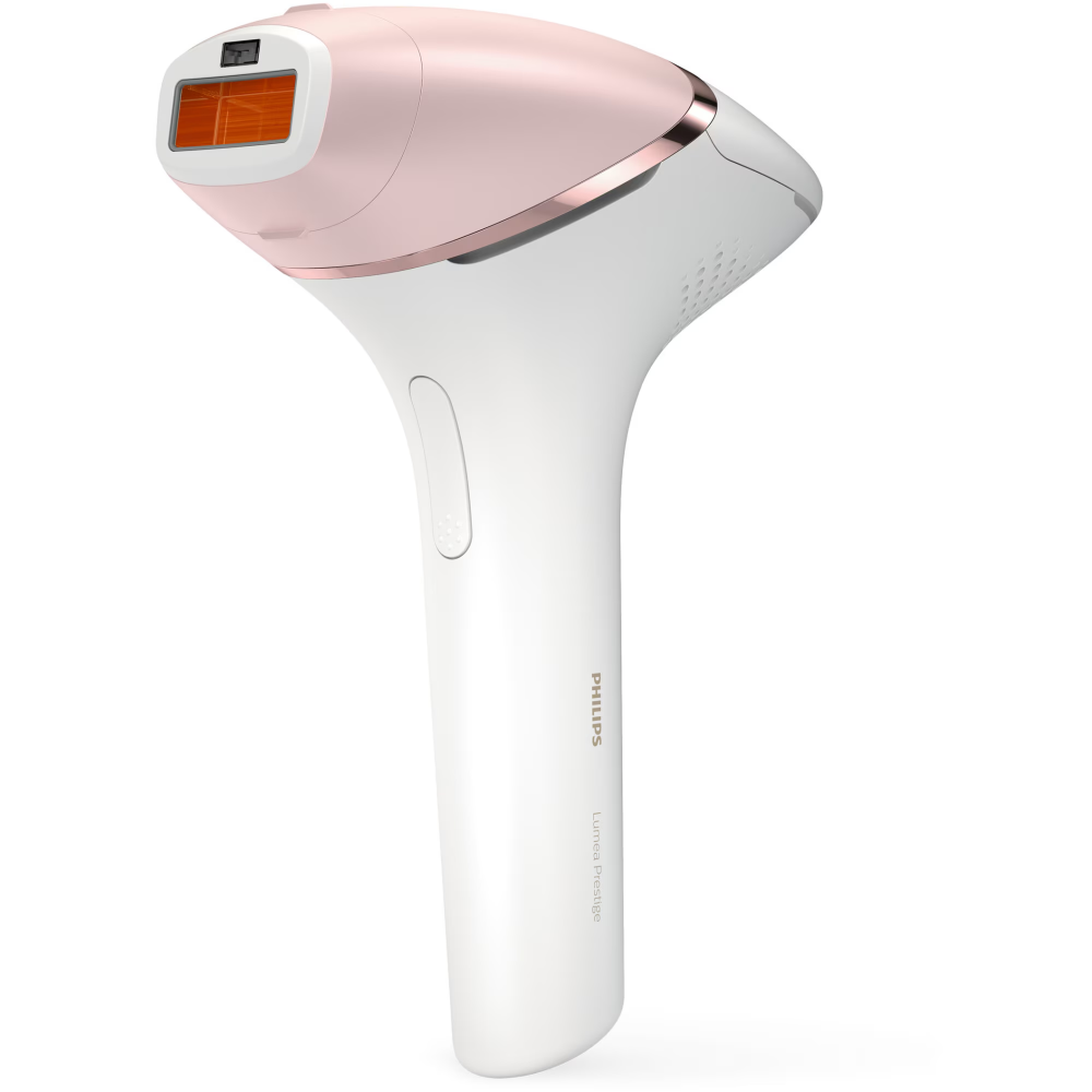 Epilator IPL Philips Lumea Seria 9900 BRI950/01, senzor SmartSkin, conectare la aplicatia cu functia Skin AI, utilizare cu sau fara fir, 450.000 impusuri, accesorii: fata, corp, Rose Gold/Alb [2]