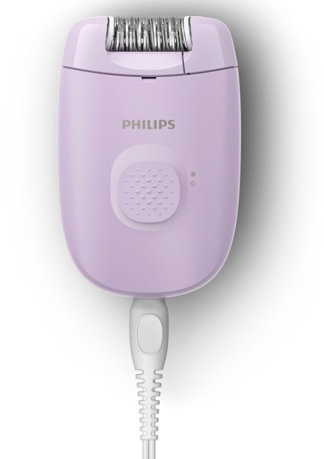 Epilator Philips Seria 2000 BRE237/00, 1 setare de viteza, cap de epilare lavabil, 2 accesorii pentru corp si zone sensibile, lumina LED, Lila [2]