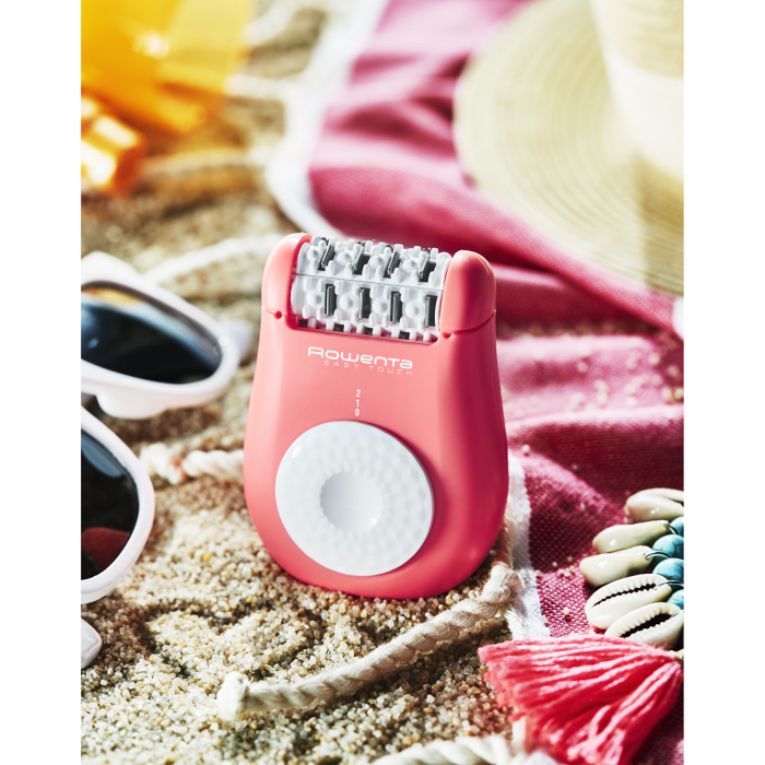Epilator Rowenta Easy Touch EP1110F1, 2 trepte de viteza, 24 pensete, 4.8 W, sistem de masaj cu bile, roz [4]