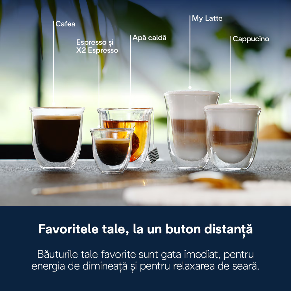 Espressor automat De’Longhi Magnifica Evo Milk ECAM290.61.B, 5 bauturi, Tehnologie LatteCrema, Carafa pentru lapte, 1450W, 15 bar, Negru [2]