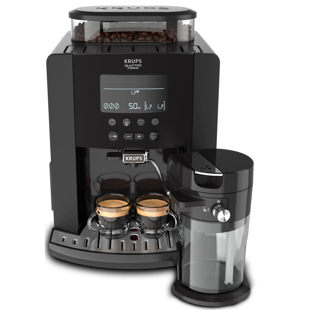 Espressor automat Krups Arabica Latte EA819N10, 1450 W, 15 bari, 1.7 L, display, accesoriu pentru lapte, Negru [4]