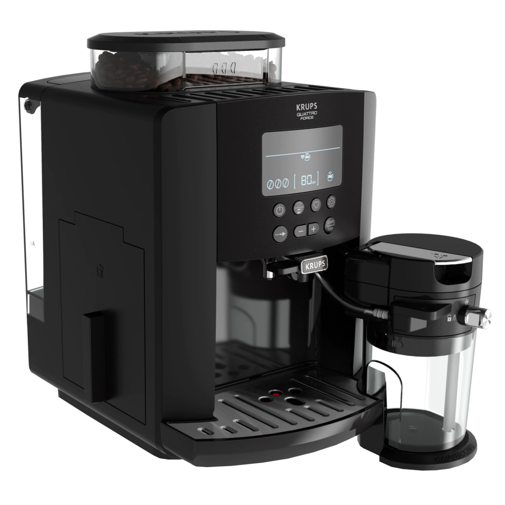 Espressor automat Krups Arabica Latte EA819N10, 1450 W, 15 bari, 1.7 L, display, accesoriu pentru lapte, Negru [2]