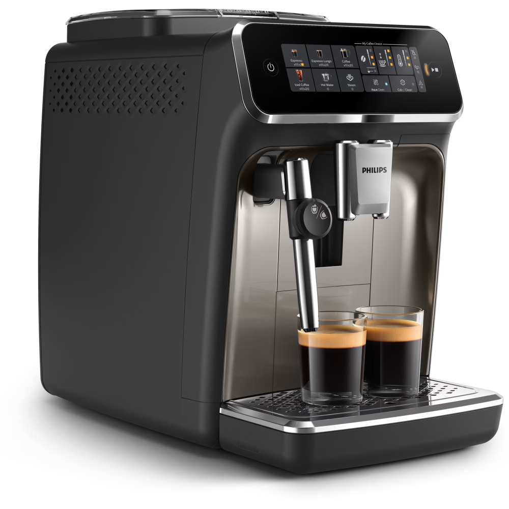 Espressor automat Philips EP3326/90 seria 3300, sistem clasic de spumare, 5 tipuri de bauturi, ecran tactil intuitiv, tehnologie noua SilentBrew, aplicatie HomeID, negru/auriu [3]