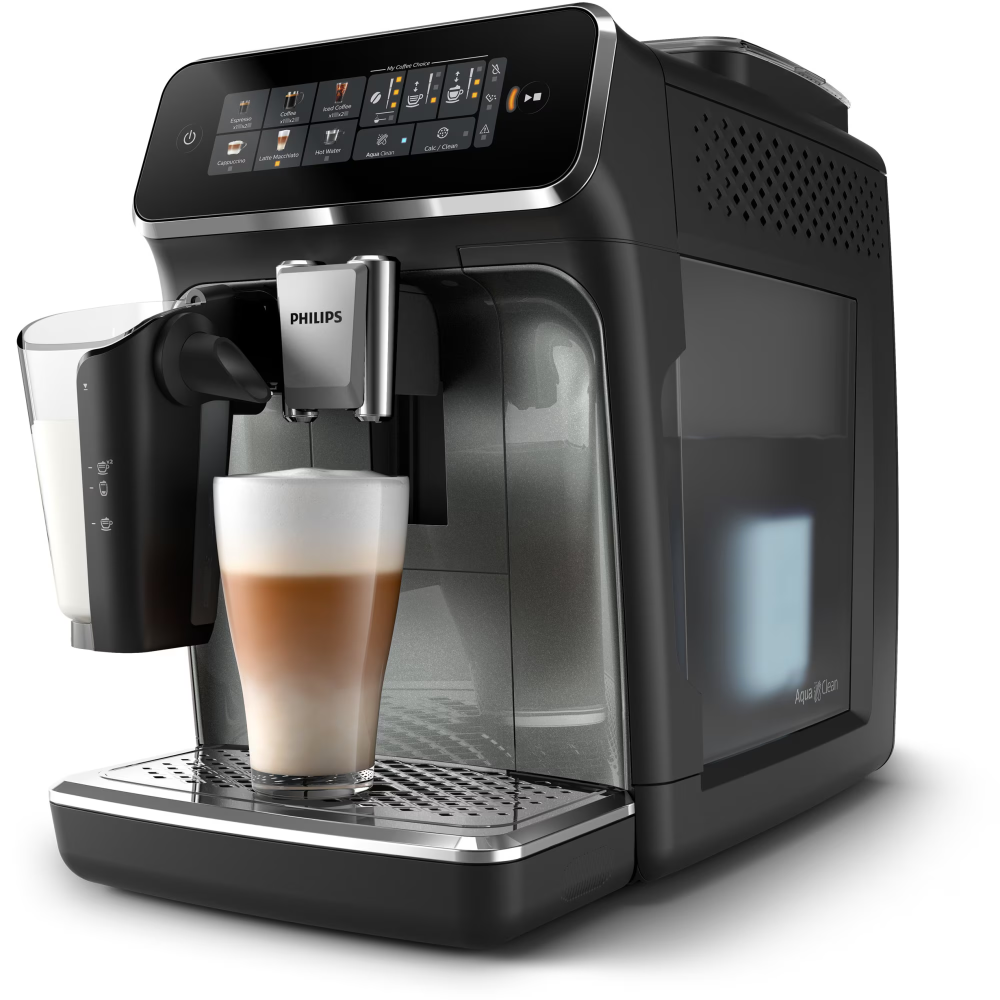 Espressor automat Philips seria 3300 EP3349/70, solutie de lapte LatteGO, 6 tipuri de bauturi, ecran tactil intuitiv, Tehnologie noua SilentBrew pentru preparare silentioasa, Aplicatie HomeID , rasnit [3]