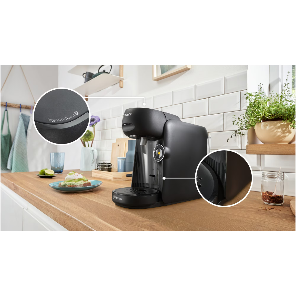 Espressor Bosch Tassimo Finesse TAS162E, 1400w, 3.3 bar, 0.7l , IntensityBoost, Autocuratare si decalcifiere, Capsule, Negru [3]